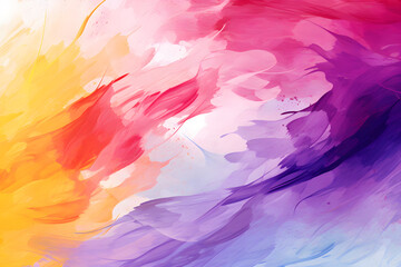 Fototapeta na wymiar Artistic watercolor brush strokes in bold colors background