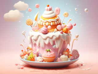 Cupcake with candles