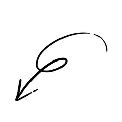 Arrow isolated on white background.