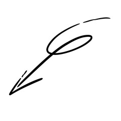 Arrow isolated on white background.