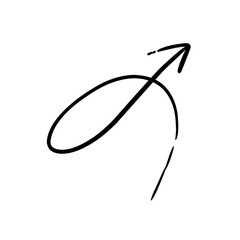 Arrow isolated on white background.