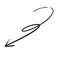 Arrow isolated on white background.