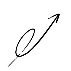 Arrow isolated on white background.