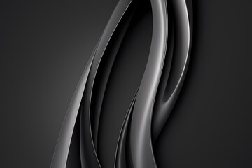 Black Wave Background, Abstract geometric background with liquid shapes. Vector illustration.