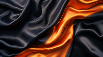Obraz premium Orange and Black silk background 