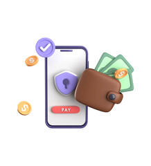 3d rendering of business financial icon.