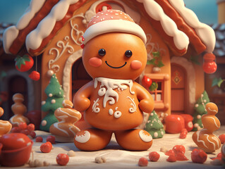 Cute 3D colorful illustration