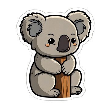 Cute koala sticker