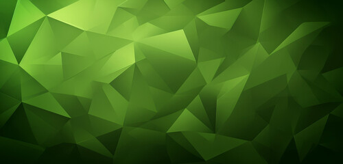 Obraz premium Textured green geometric shapes on a dark background.