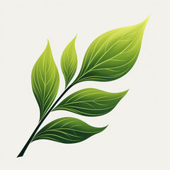Flat graphic logo of foliage