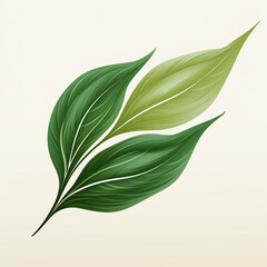 Flat graphic logo of foliage