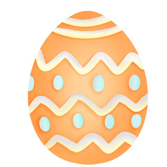 Easter egg on white background