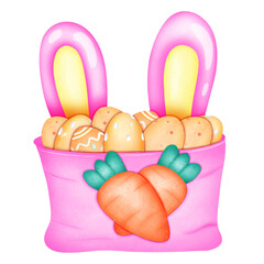 easter eggs in a basket