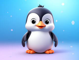 Cute 3D Penguin illustration