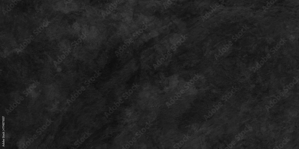 Wall mural Black stone or concrete wall or marble or plaster texture,  dark color cement floor or concrete texture, Art stylized texture banner or cover or card, grunge texture dark gray charcoal blackboard.	