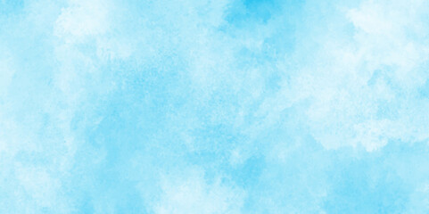 Fototapeta na wymiar Blue background with grunge texture,Aquarelle painted light sky blue shades frame illustration. Vintage water color splash template or canvas for design, retro card