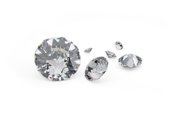 diamond on white background with high quality