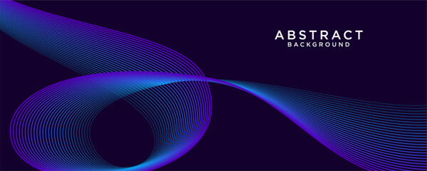 Modern Abstract glowing wave lines background. purple blue gradient flowing wave lines. Futuristic technology concept. Suit for poster, banner, brochure, cover, website, flyer. Vector illustration