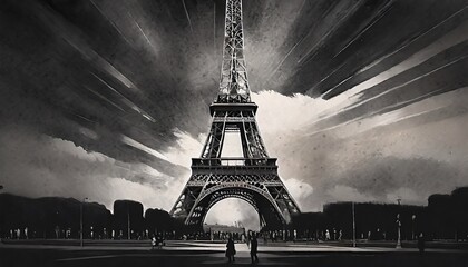 abstract background with eiffel tower suitable for background