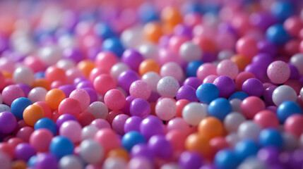 There were piles of colorful beads. - obrazy, fototapety, plakaty