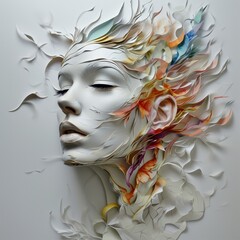 Paper face art