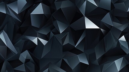Shadowed Polygons on Dark Background. Multifaceted polygons casting shadows, creating a 3D effect on a dark surface.