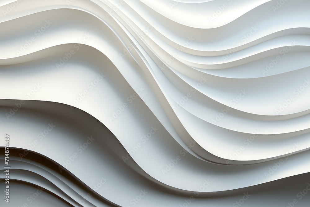 Poster an intricate and mesmerizing abstract design, combining white and black wavy lines to create a dynam