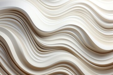 An intricate blend of white and brown wavy lines creates a mesmerizing abstract pattern, evoking feelings of harmony and fluidity in this stunning work of art