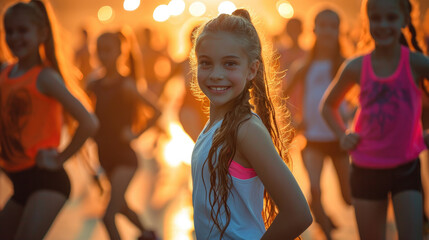 Children are engaged in dancing lessons.