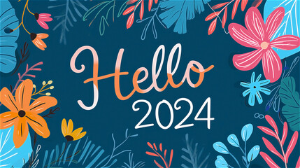 Floral Night Greeting for 2024
