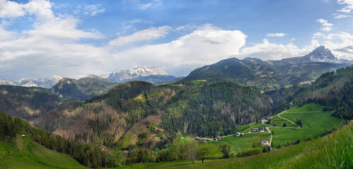 landscape of a beautiful alpine village