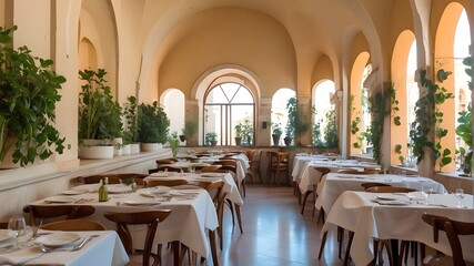 interior of restaurant,A meal in July.In a restaurant in Rome, they serve pizza, pasta, and handcrafted meal arrangements.Delicious and genuine Italian cuisine