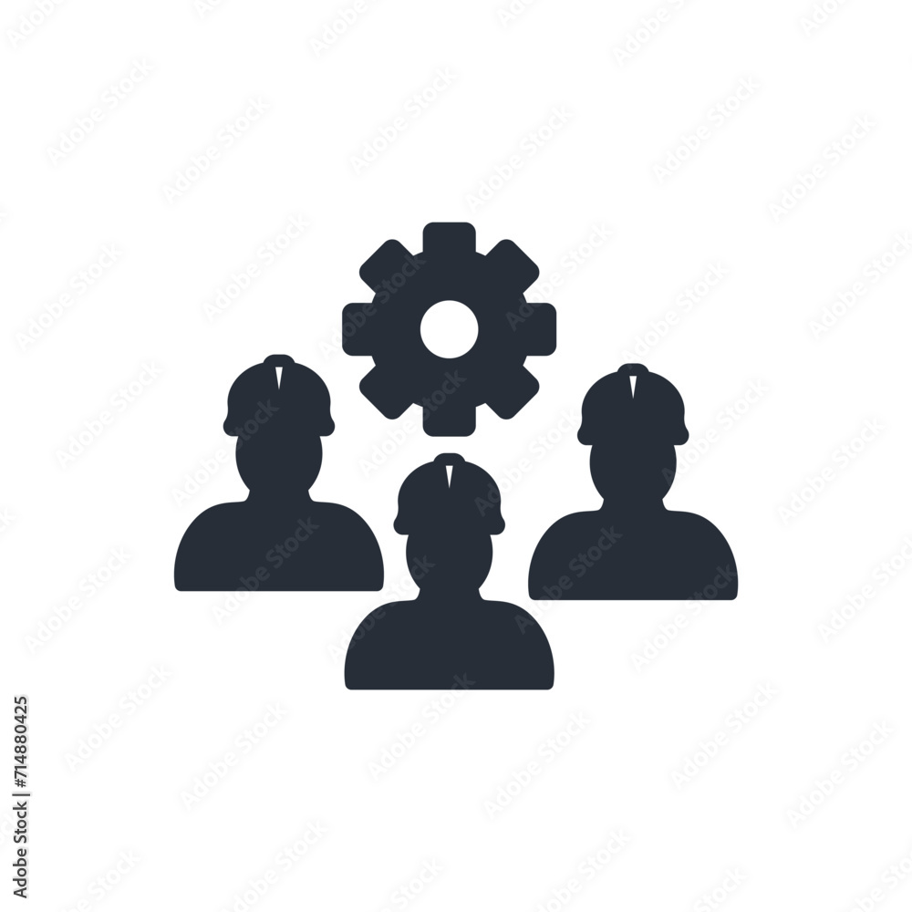 Poster engineer icon. vector.editable stroke.linear style sign for use web design,logo.symbol illustration.