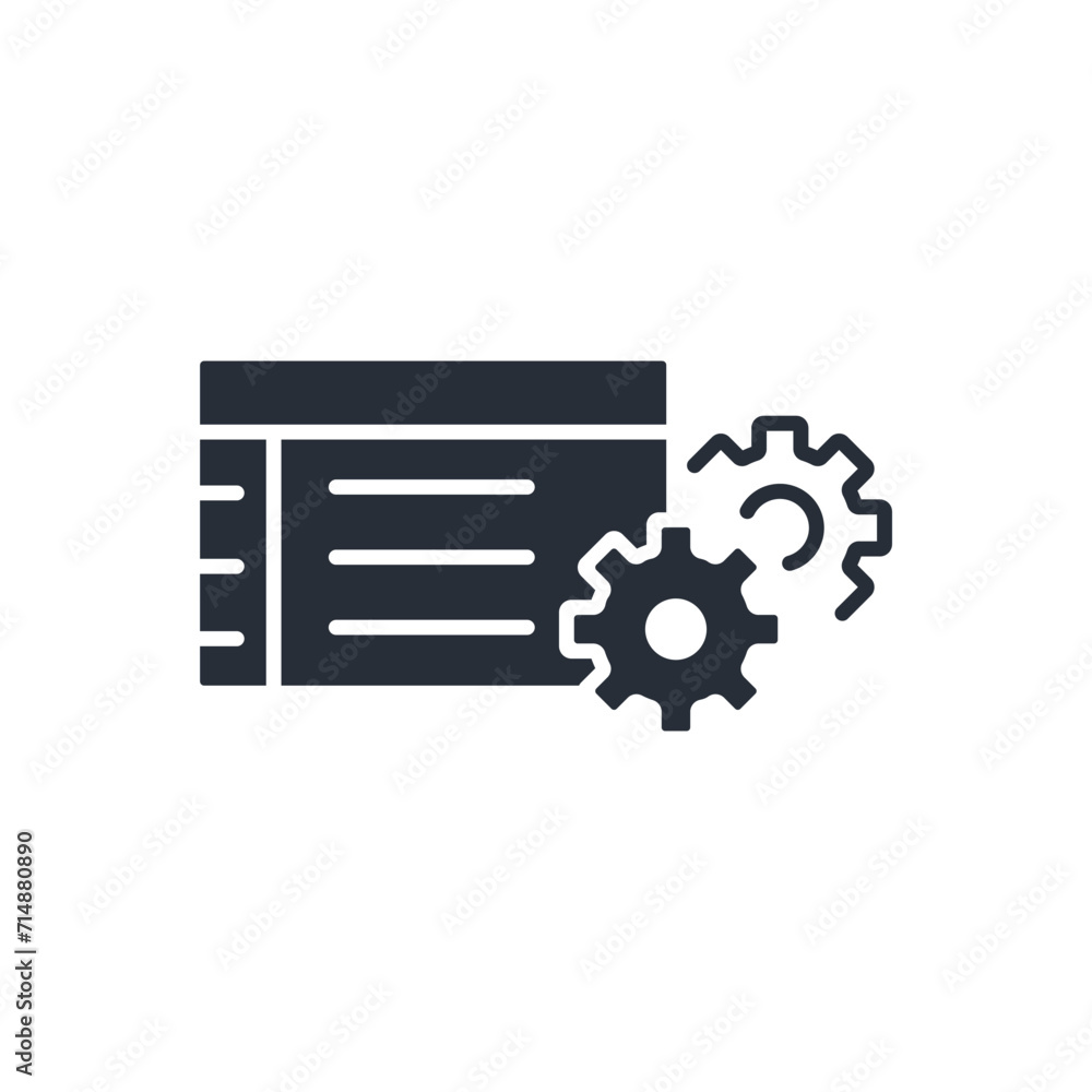 Poster it engineering icon. vector.editable stroke.linear style sign for use web design,logo.symbol illustr