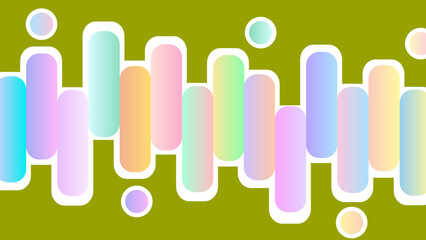 illustration of a set of colorful splashes | set of rectangular color spectrum background