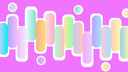 illustration of a set of colorful splashes | set of rectangular color spectrum background