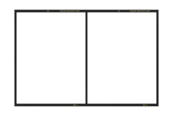 Camera transparent film strip mockup, isolated on white background template frame, real high-res 35mm photo scan analogue sheet negative