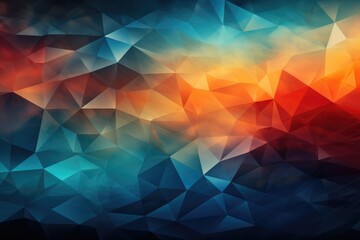 Fototapeta premium A vibrant display of abstract geometry, bursting with hues and energy, evoking a sense of artistic wonder and playfulness