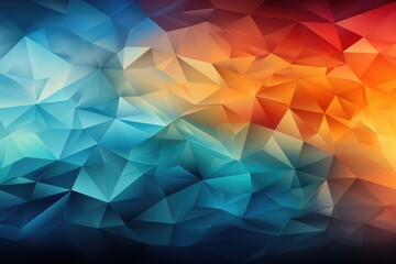 Fototapeta premium Vibrant hues dance in a kaleidoscope of geometric shapes, creating an ethereal masterpiece of light and imagination