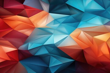 Vibrant origami triangles dance across a canvas of colorful art paper, exuding creativity and the beauty of craft