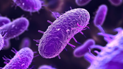 Obraz premium purple klebsiella pneumoniae