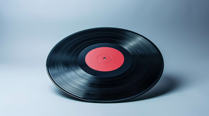 Obraz premium Retro Vinyl Record Isolated On White Background. Classic Record with a Hint of Modernity. Grooves of Nostalgia