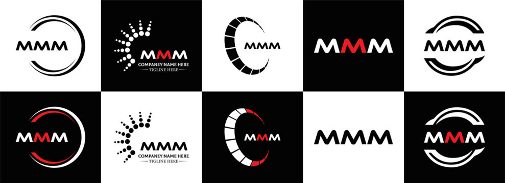 MMM logo. M M M design. White MMM letter. MMM, M M M letter logo design. Initial letter MMM linked circle uppercase monogram logo. M M M letter logo vector design. MMM letter logo design five style.