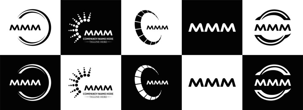 MMM logo. M M M design. White MMM letter. MMM, M M M letter logo design. Initial letter MMM linked circle uppercase monogram logo. M M M letter logo vector design. MMM letter logo design five style.