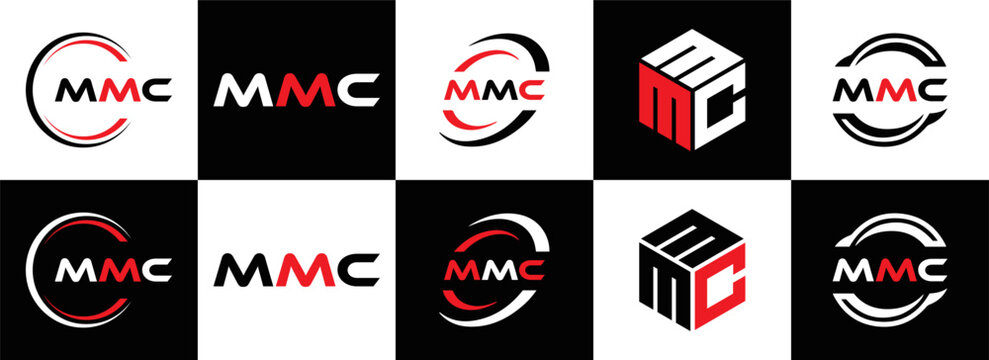 MMC logo. M M C design. White MMC letter. MMC, M M C letter logo design. Initial letter MMC linked circle uppercase monogram logo. M M C letter logo vector design. MMC letter logo design five style.
