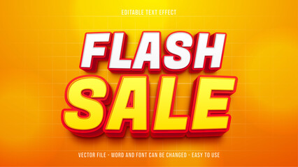 Editable text effect flash sale theme