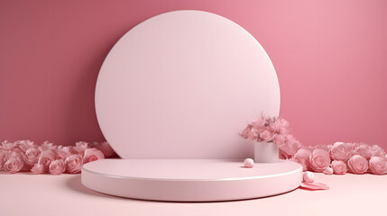 valentines day romantic decoration blank podium product display