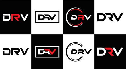 DRV logo. D R V design. White DRV letter. DRV, D R V letter logo design. Initial letter DRV linked circle uppercase monogram logo. D R V letter logo vector design. DRV letter logo design five style.