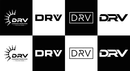 DRV logo. D R V design. White DRV letter. DRV, D R V letter logo design. Initial letter DRV linked circle uppercase monogram logo. D R V letter logo vector design. DRV letter logo design five style.