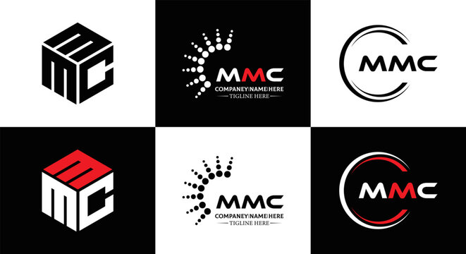 MMC logo. M M C design. White MMC letter. MMC, M M C letter logo design. Initial letter MMC linked circle uppercase monogram logo. M M C letter logo vector design. MMC letter logo design five style.